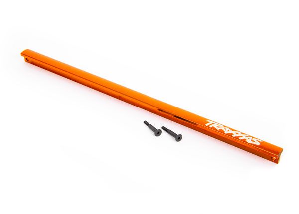 Traxxas Center brace (T-Bar),6061-T6 aluminum (orange-anodized)/ 3x16 SS (2) (fits Sledge)