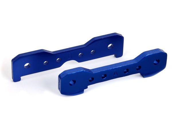 Traxxas Tie bars, front, 6061-T6 aluminum (blue-anodized) (fits Sledge)