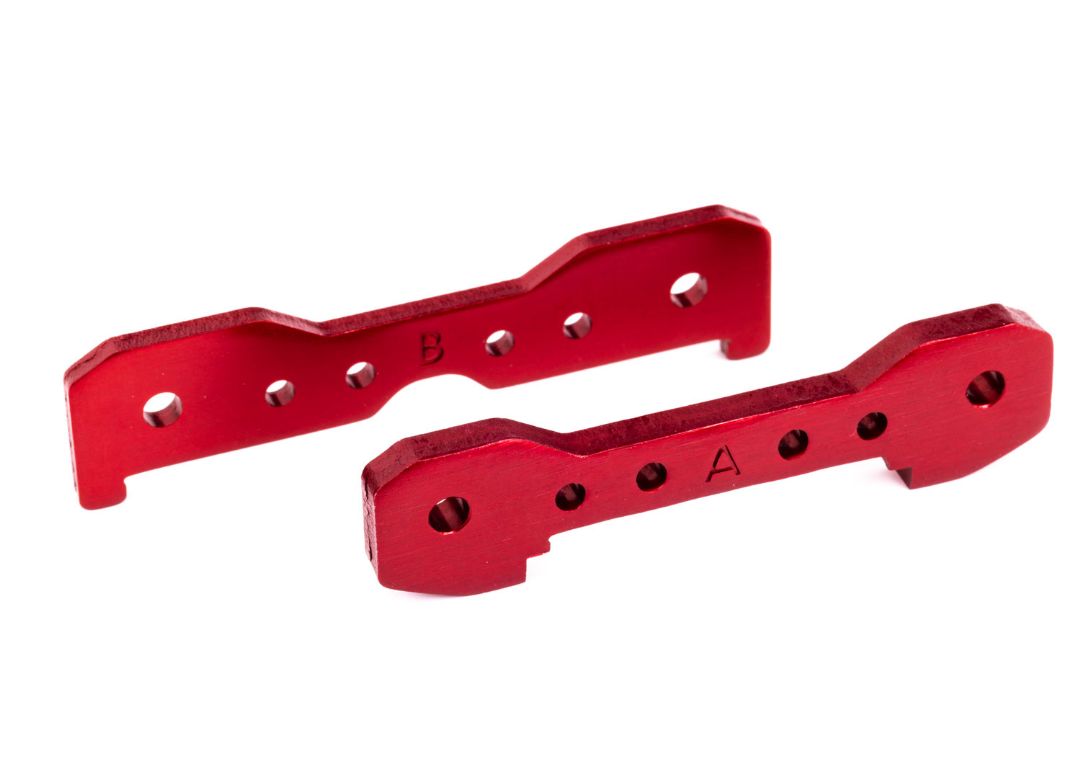 Traxxas Tie Bars, Front, 6061-T6 Aluminum (Red-Anodized) (Fits Sledge)
