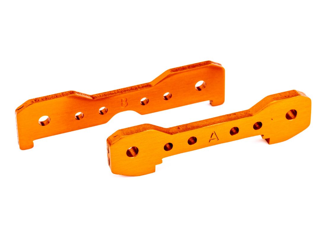Traxxas Tie Bars, Front, 6061-T6 Aluminum (Orange-Anodized) (Fits Sledge)