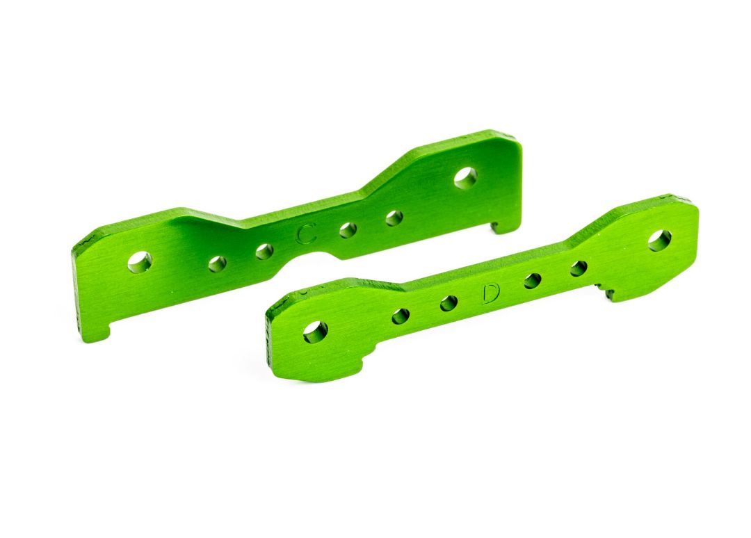 Traxxas Tie Bars, Rear, 6061-T6 Aluminum (Green-Anodized) (Fits Sledge)