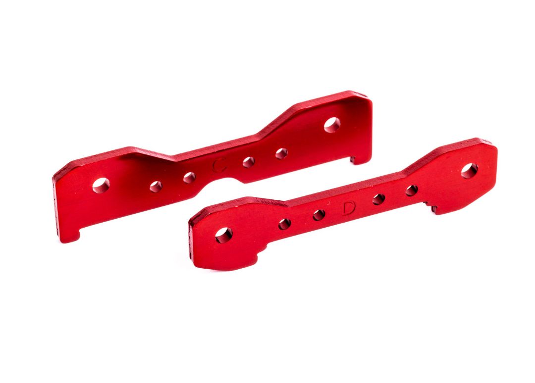 Traxxas Tie Bars, Rear, 6061-T6 Aluminum (Red-Anodized) (Fits Sledge)