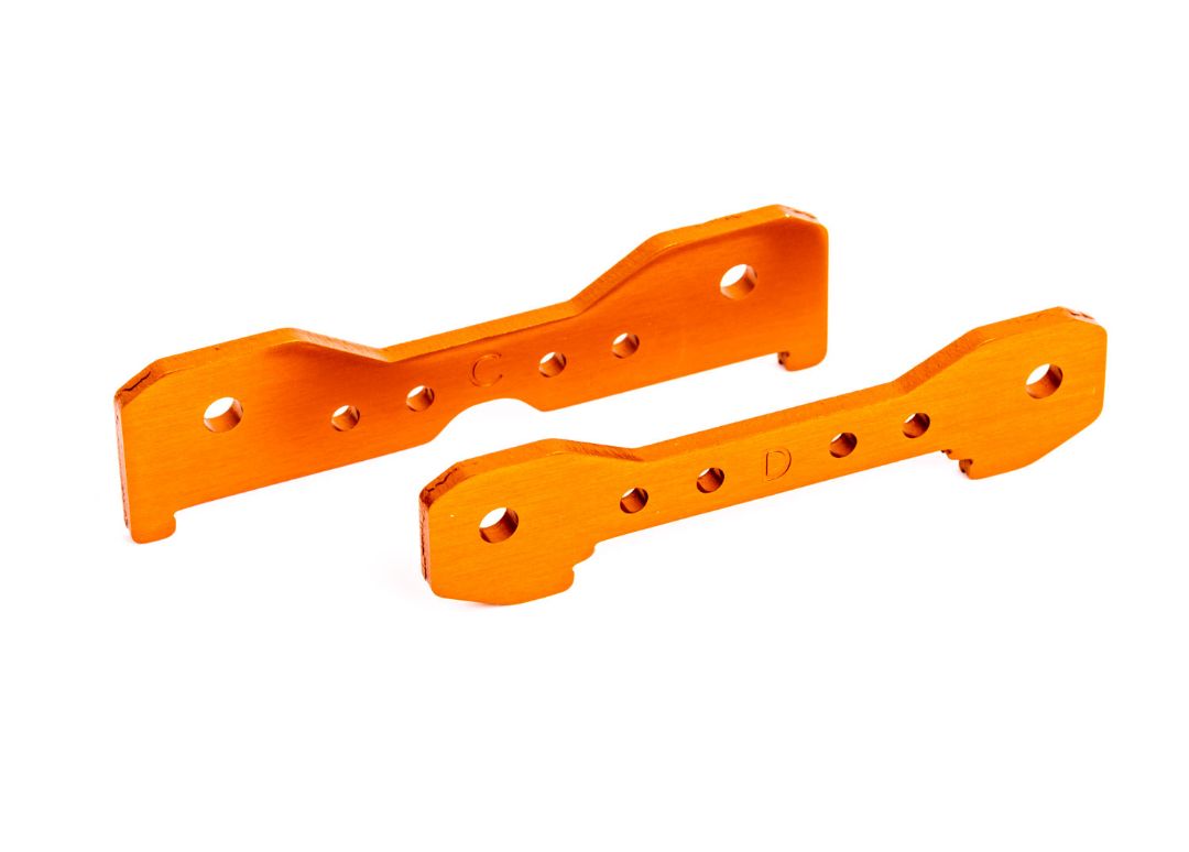 Traxxas Tie Bars, Rear, 6061-T6 Aluminum (Orange-Anodized) (Fits Sledge)