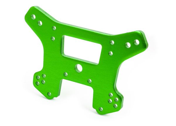 Traxxas Shock tower, front, 6061-T6 aluminum (green-anodized)