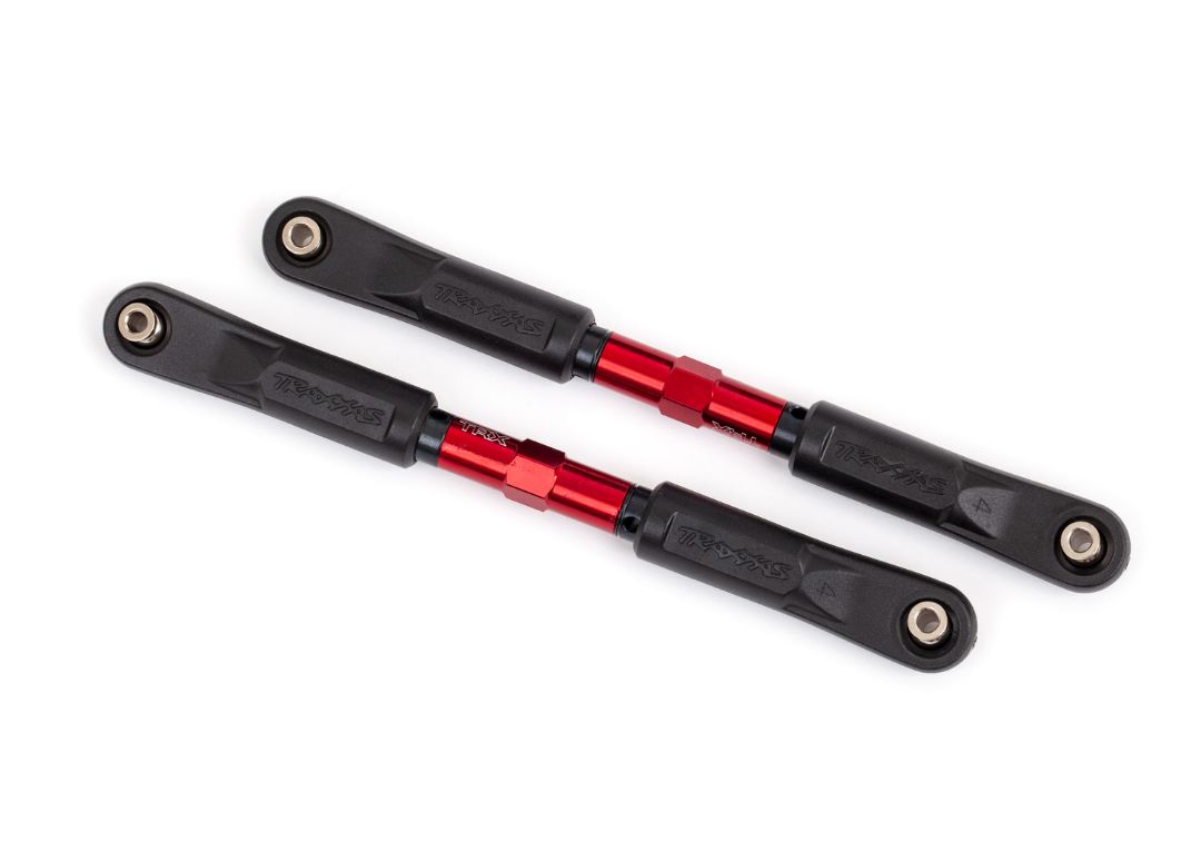 Traxxas Toe Links, Sledge (Tubes Red-Anodized, 7075-T6 Aluminum, Stronger Than Titanium) (120Mm) (2)/ Rod Ends, Assembled With Steel Hollow Balls (4)/ Aluminum Wrench, 8Mm (1)