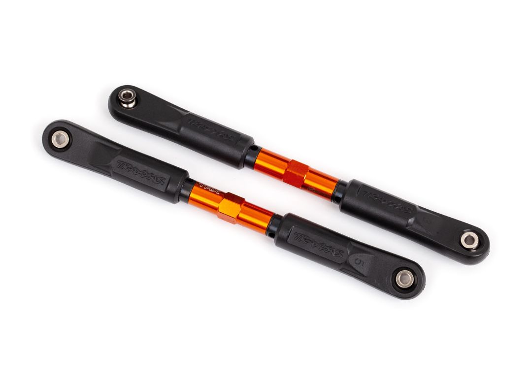Traxxas Toe Links, Sledge (Tubes Orange-Anodized, 7075-T6 Aluminum, Stronger Than Titanium) (120Mm) (2)/ Rod Ends, Assembled With Steel Hollow Balls (4)/ Aluminum Wrench, 8Mm (1)
