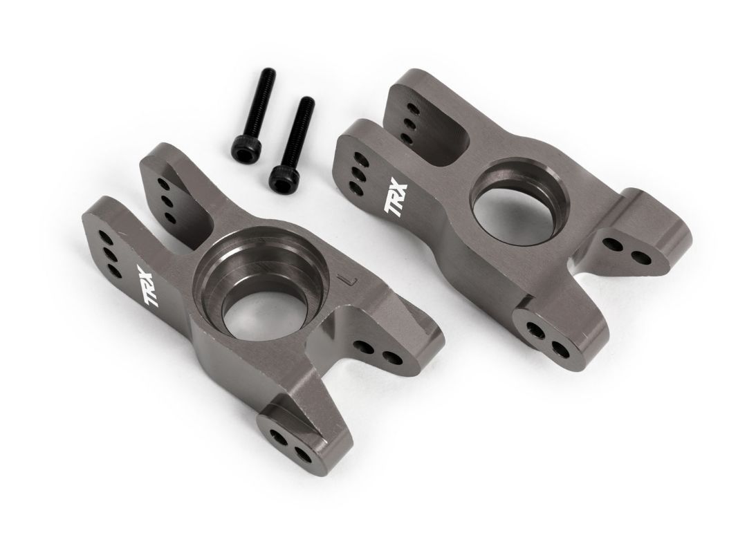 Traxxas Carriers, Stub Axle, 6061-T6 Aluminum (Dark Titanium-Anodized) (Left And Right)