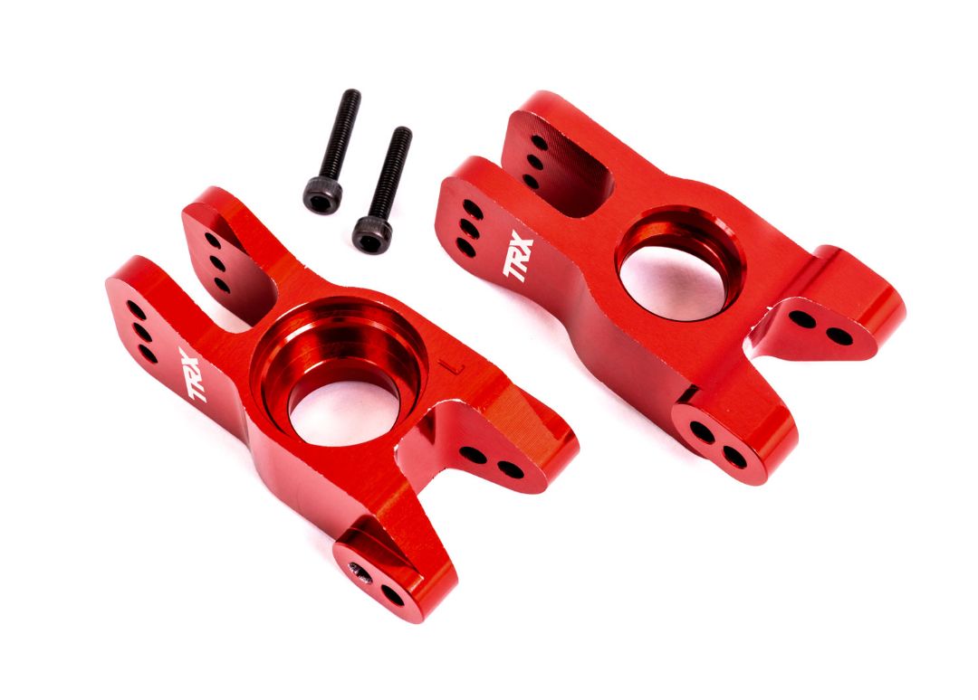 Traxxas Carriers, Stub Axle - Red-Anodized - Click Image to Close
