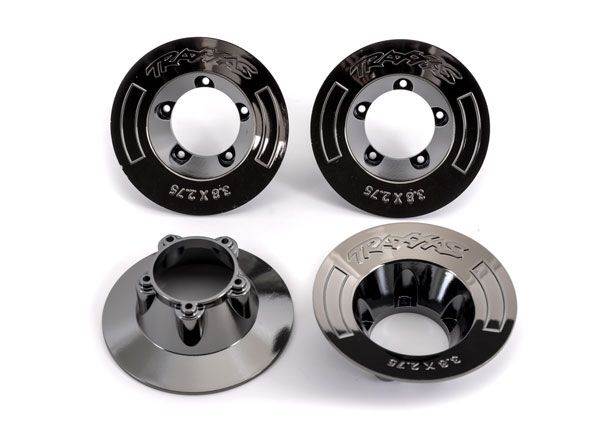 Traxxas Wheel Covers, Black Chrome (4) (Fits TRA9572 Wheels)