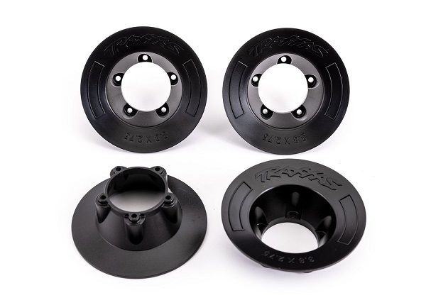 Traxxas Wheel Covers, Black (4) (Fits TRA9572 Wheels) - Click Image to Close