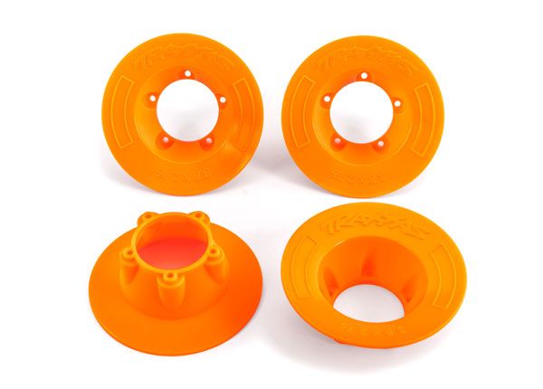 Traxxas Wheel Covers, Orange (4) (Fits TRA9572 Wheels) - Click Image to Close