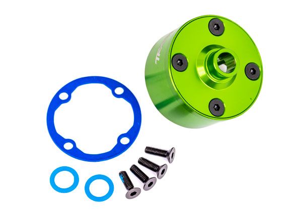 Traxxas Carrier, Differential (Aluminum, Green-Anodized) - Click Image to Close