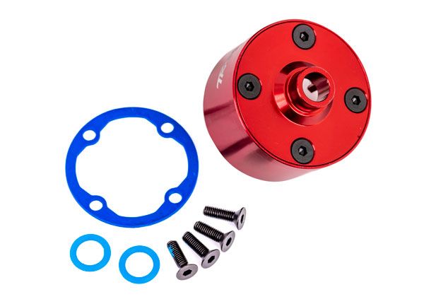 Traxxas Carrier, Differential (Aluminum, Red-Anodized) - Click Image to Close