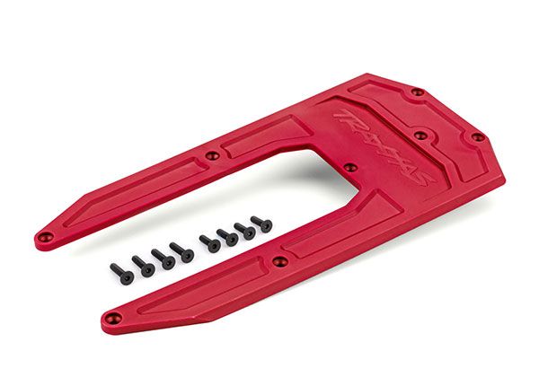Traxxas Skidplate, Chassis, Red (Fits Sledge)