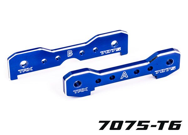 Traxxas Tie Bars, Front, 7075-T6 Aluminum (Blue-Anodized) (Fits Sledge)
