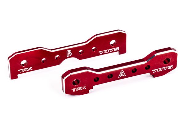 Traxxas Tie Bars, Front, 7075-T6 Aluminum (Red-Anodized) (Fits Sledge)