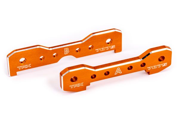 Traxxas Tie Bars, Front, 7075-T6 Aluminum (Orange-Anodized) (Fits Sledge)