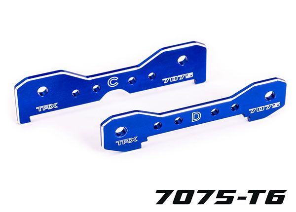 Traxxas Tie Bars, Rear, 7075-T6 Aluminum (Blue-Anodized) (Fits Sledge)