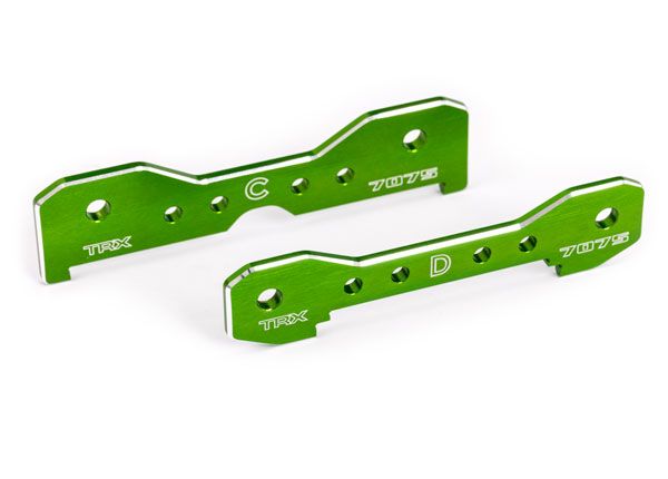 Traxxas Tie Bars, Rear, 7075-T6 Aluminum (Green-Anodized) (Fits Sledge)