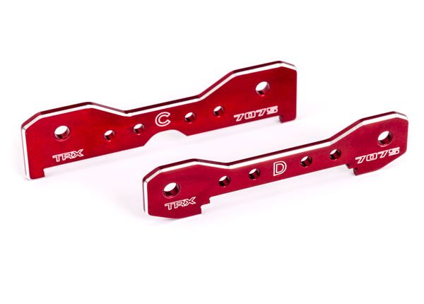Traxxas Tie Bars, Rear, 7075-T6 Aluminum (Red-Anodized) (Fits Sledge)
