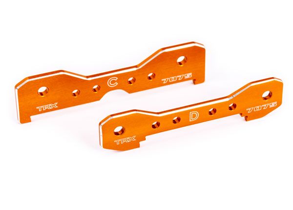 Traxxas Tie Bars, Rear, 7075-T6 Aluminum (Orange-Anodized) (Fits Sledge)