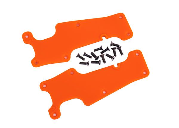 Traxxas Suspension arm covers, orange, front (left and right)/ 2