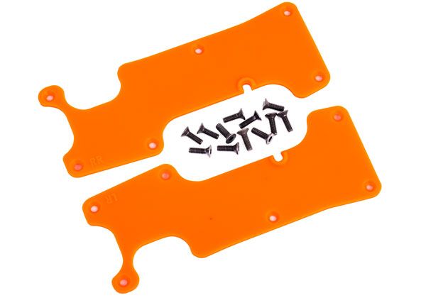 Traxxas Suspension arm covers, orange, rear (left and right)/ 2.