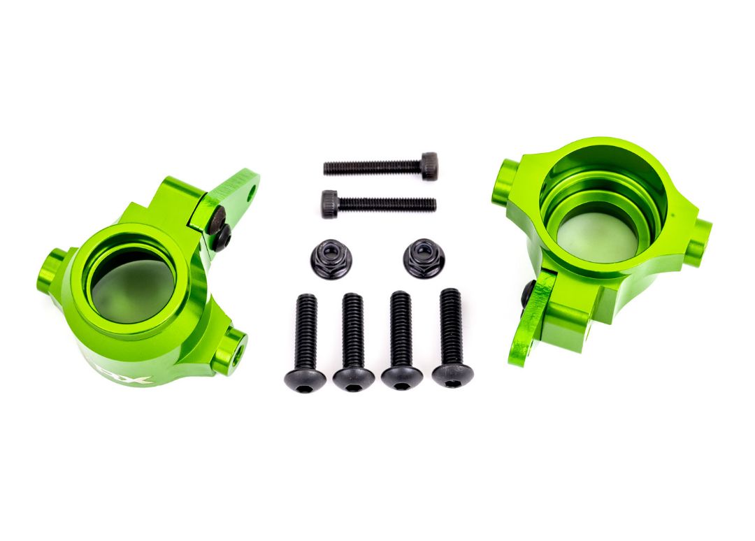 Traxxas Steering Blocks, 6061-T6 Aluminum (Green-Anodized),Left & Right