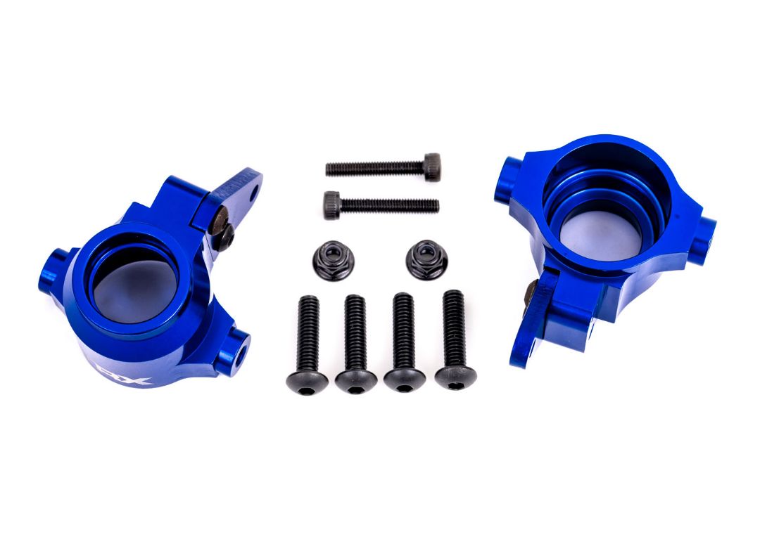 Traxxas Steering Blocks, 6061-T6 Aluminum (Blue-Anodized),Left & Right