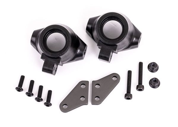 Traxxas Steering blocks, left & right/ steering block arms (alum