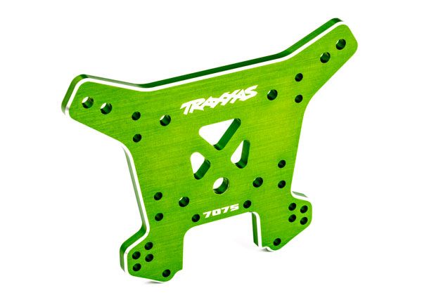 Traxxas Shock Tower, Front, 7075-T6 Aluminum (Green-Anodized) - Click Image to Close