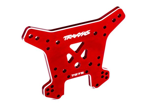 Traxxas Shock Tower, Front, 7075-T6 Aluminum (Red-Anodized) (Fits Sledge)