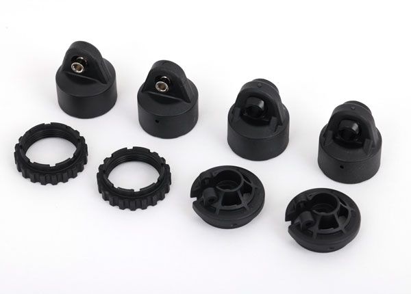 Traxxas Shock caps, GT-Maxx shocks (2)/ spring perch/ adjusters (2) (for 2 shocks) (for Sledge)