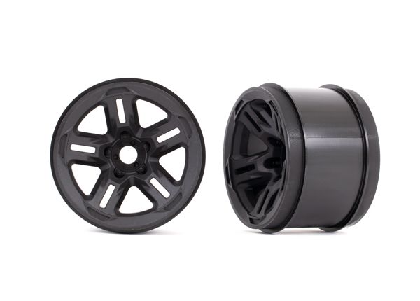 Traxxas Wheels, 3.8" (black) (2) (17mm splined)