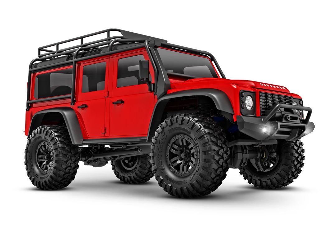 Traxxas TRX-4M Land Rover Defender 1/18 RTR Trail Truck, Red - Click Image to Close