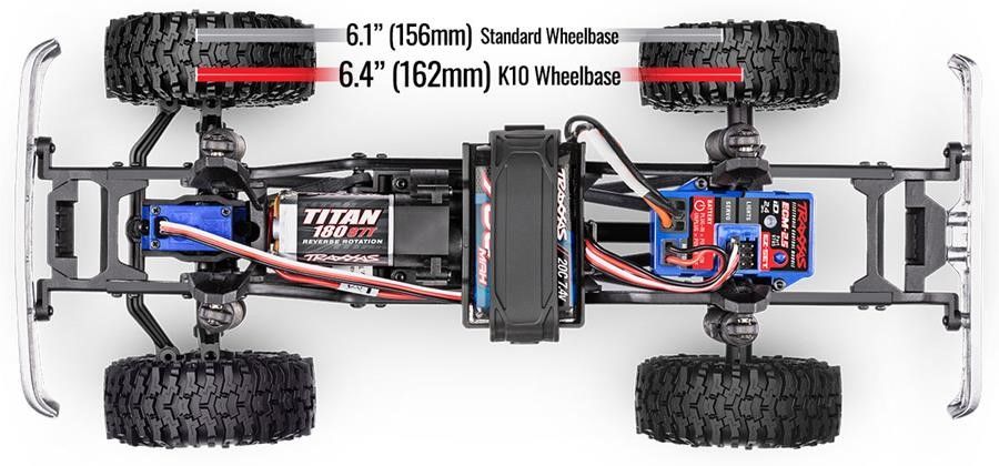 Traxxas 1/18 TRX-4M Chevrolet K10 High Trail Truck - Black - Click Image to Close