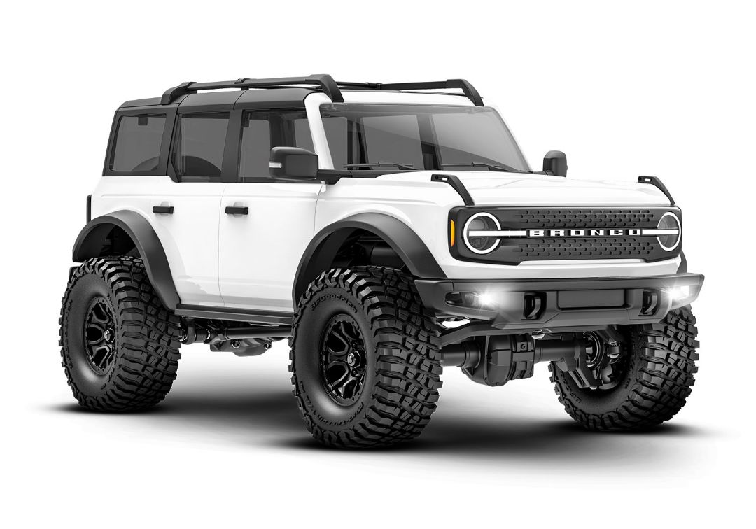 Traxxas TRX-4M Ford Bronco 1/18 RTR 4X4 Trail Truck, White - Click Image to Close