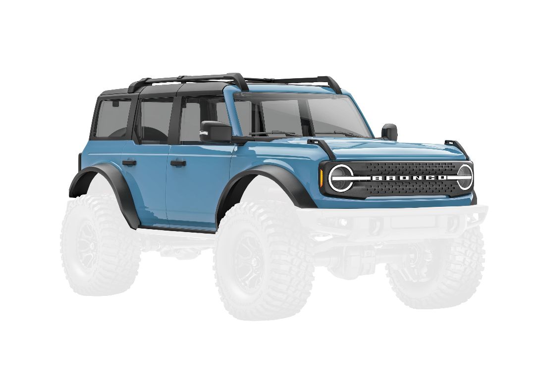 Traxxas Body, Ford Bronco, Complete, Area 51 (Includes Grille, Side Mirrors, Door Handles, Fender Flares, Windshield Wipers, Spare Tire Mount, & Clipless Mounting)