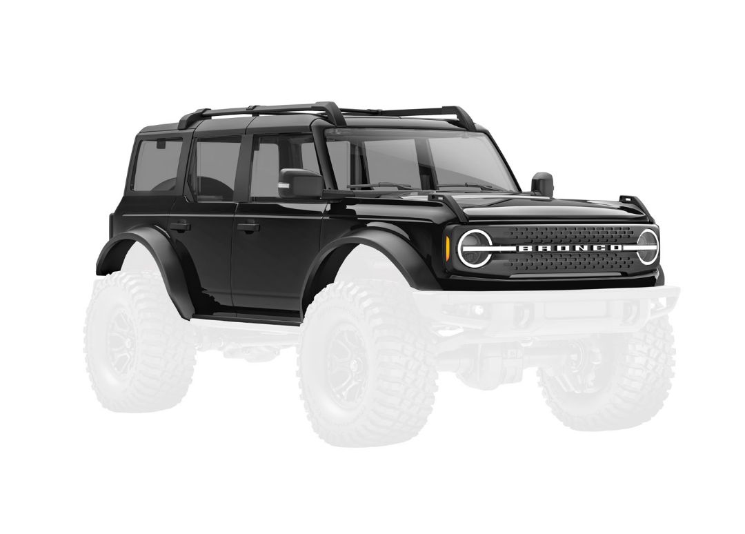 Traxxas Body, Ford Bronco (2021), Complete, Black - Click Image to Close