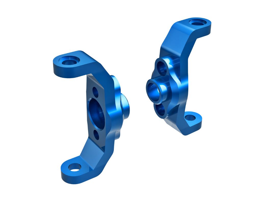 Traxxas Caster Blocks, 6061-T6 Aluminum (Blue) (Left & Right)