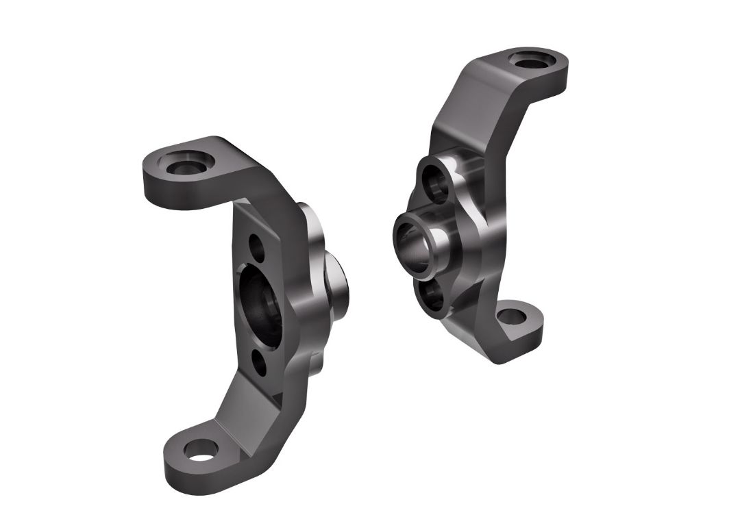 Traxxas Caster Blocks, 6061-T6 Aluminum (Titanium) (Left & Right