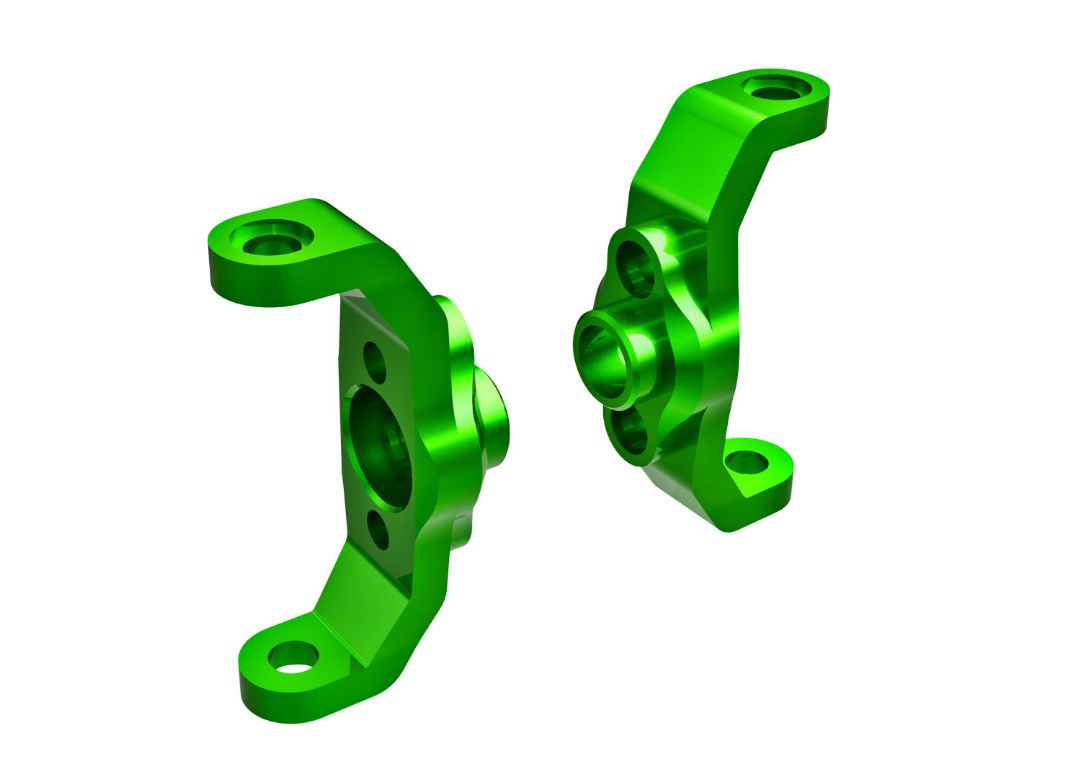 Traxxas Caster Blocks, 6061-T6 Aluminum (Green) (Left & Right)