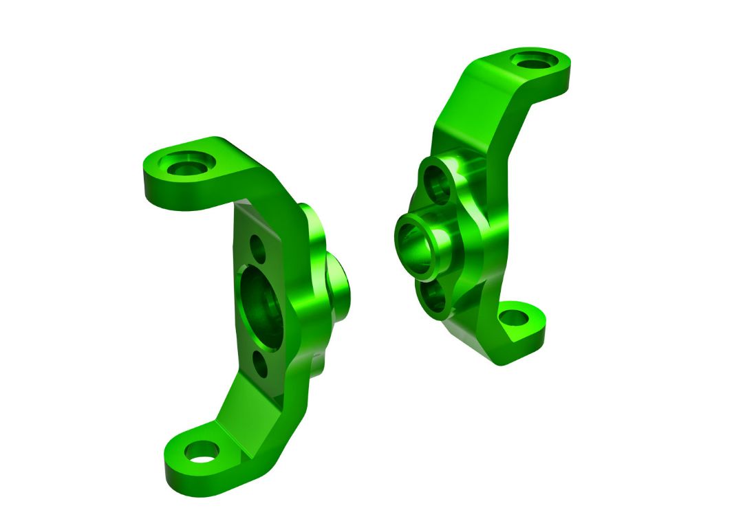 Traxxas Caster Blocks, 6061-T6 Aluminum (Green-Anodized) (Left & Right)