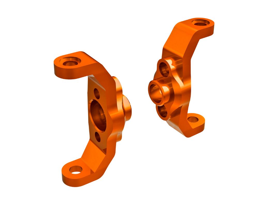 Traxxas Caster Blocks, 6061-T6 Aluminum (Orange-Anodized) (Left & Right)