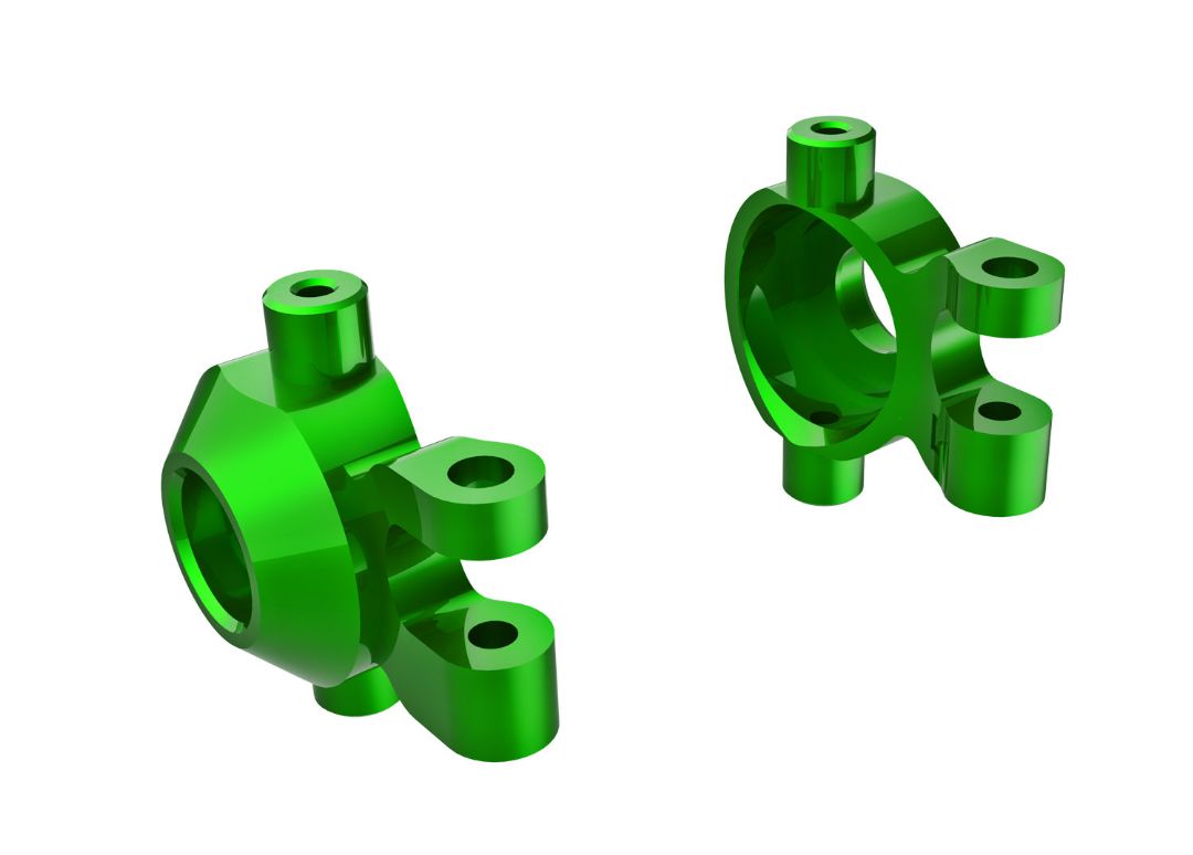 Traxxas Steering Blocks, 6061-T6 Aluminum (Green)(2)