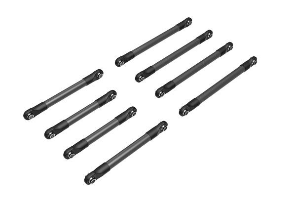 Traxxas Suspension Link Set, 6061-T6 Aluminum (Dark Titanium-Anodized) (Includes 5X53mm Front Lower Links (2),5X46mm Front Upper Links (2),5X68mm Rear Lower Or Upper Links (4))