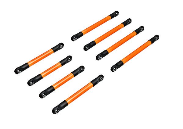 Traxxas Suspension Link Set, 6061-T6 Aluminum (Orange-Anodized) (Includes 5X53mm Front Lower Links (2),5X46mm Front Upper Links (2),5X68mm Rear Lower Or Upper Links (4))