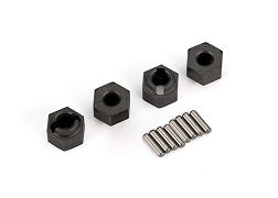 Traxxas Wheel Hubs, 7mm Hex (4)/ Axle Pins (4)