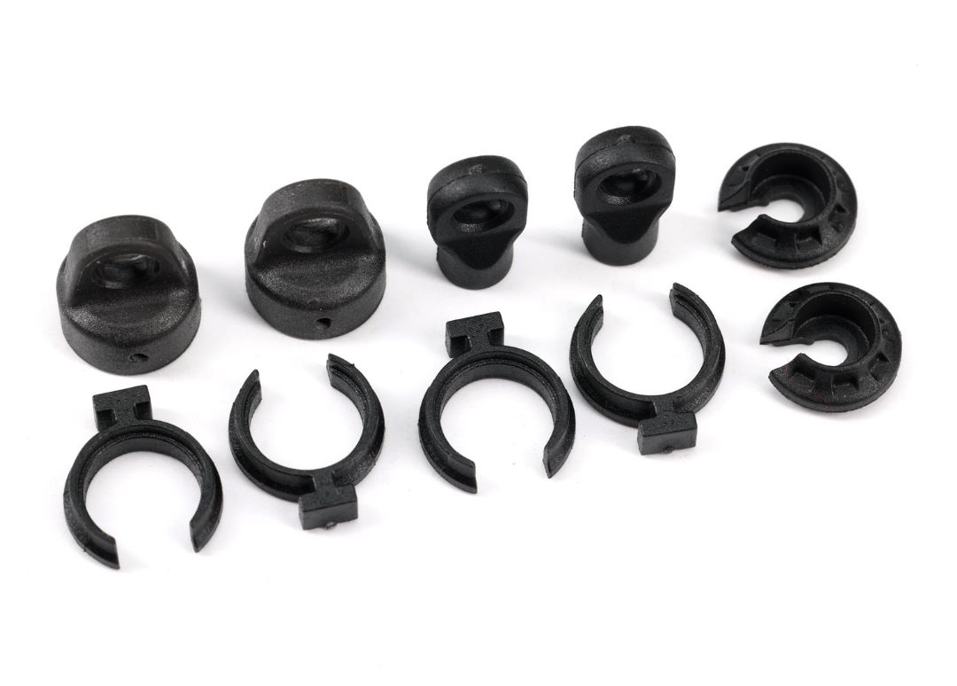 Traxxas Shock Cap (2)/ Spring Perch (2)/ Rod End (2)/ Spring Preload Spacer (4)