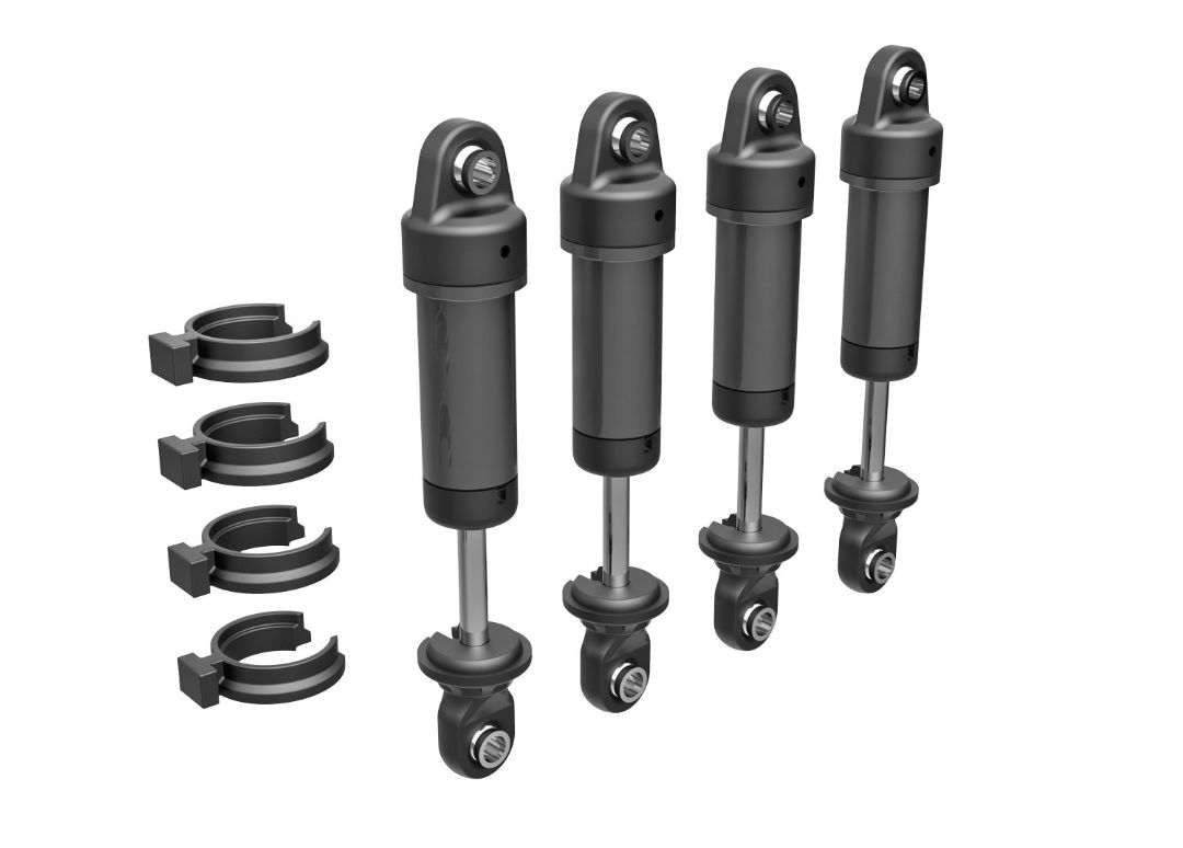 Traxxas Shocks, GTM, Aluminum (Dark Titanium-Anodized) - Click Image to Close